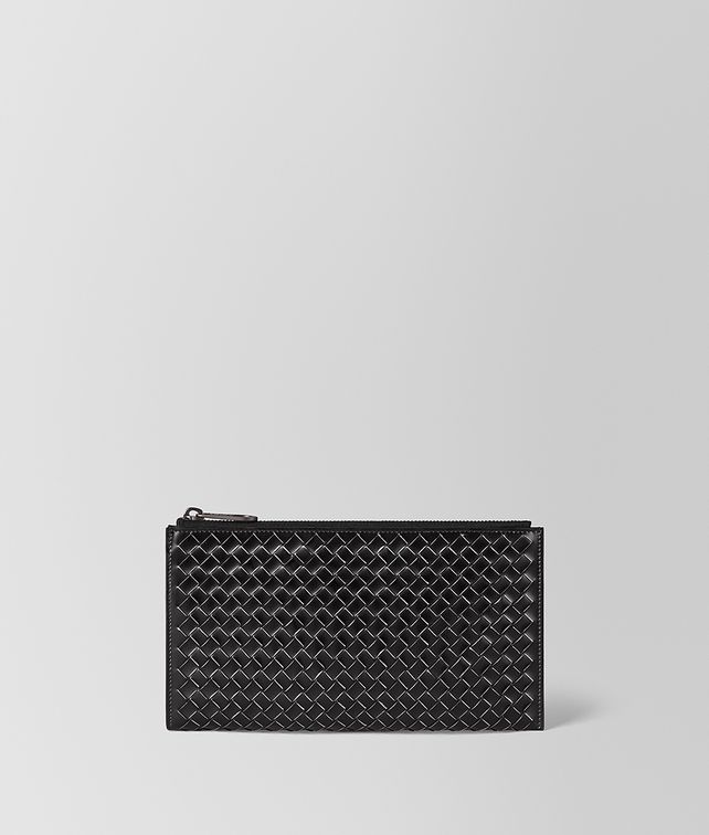 BOTTEGA VENETA NERO METAL BRUSH CALF MULTI-FUNCTIONAL CASE Pouch Man fp