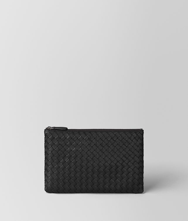 BOTTEGA VENETA NERO INTRECCIATO NAPPA BILETTO Pouch E fp