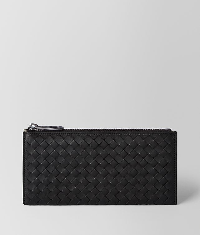 BOTTEGA VENETA NERO/CEMENT INTRECCIATO NAPPA MULTI-FUNCTIONAL CASE Pouch Man fp