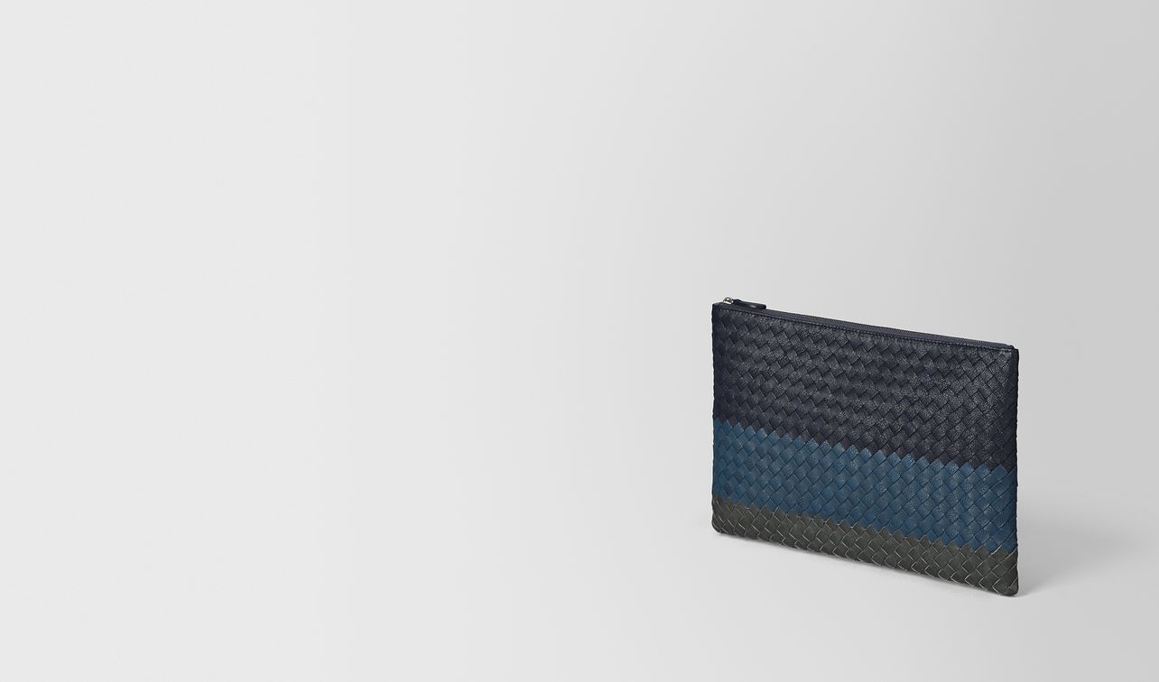 multicolor intrecciato club lamb pouch landing