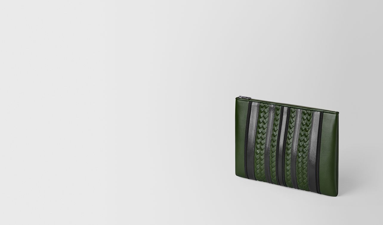 forest/nero nappa tech stripe pouch landing