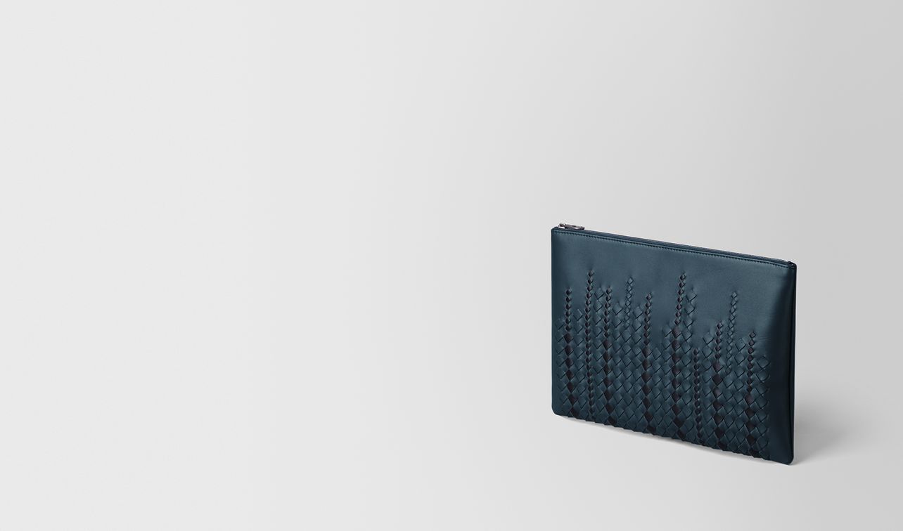 denim/tourmaline nappa pouch landing