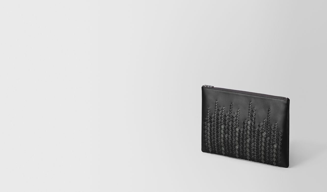nero/ardoise nappa pouch landing