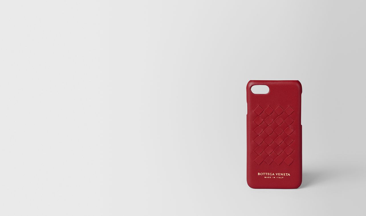 china red intrecciato nappa high-tech case landing