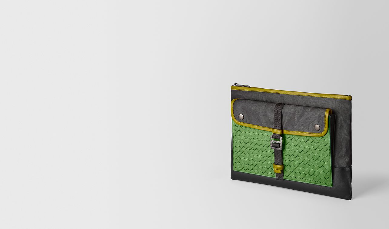 multi-functional case in micro-intrecciato embossed landing