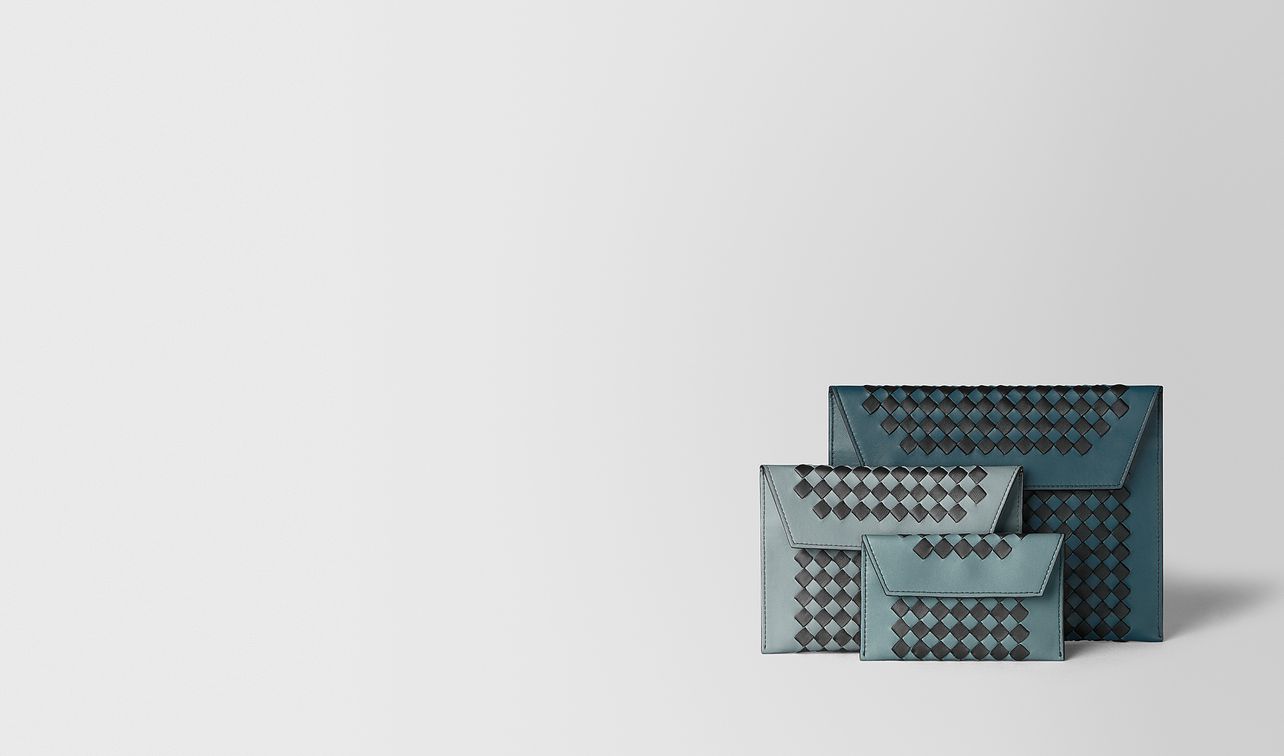 set di pochette in intrecciato checker landing
