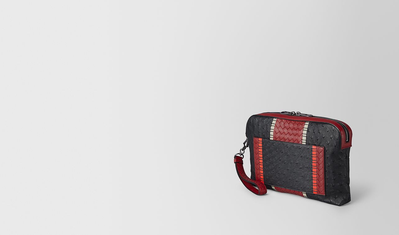 multifunctional case in nappa and ostrich landing