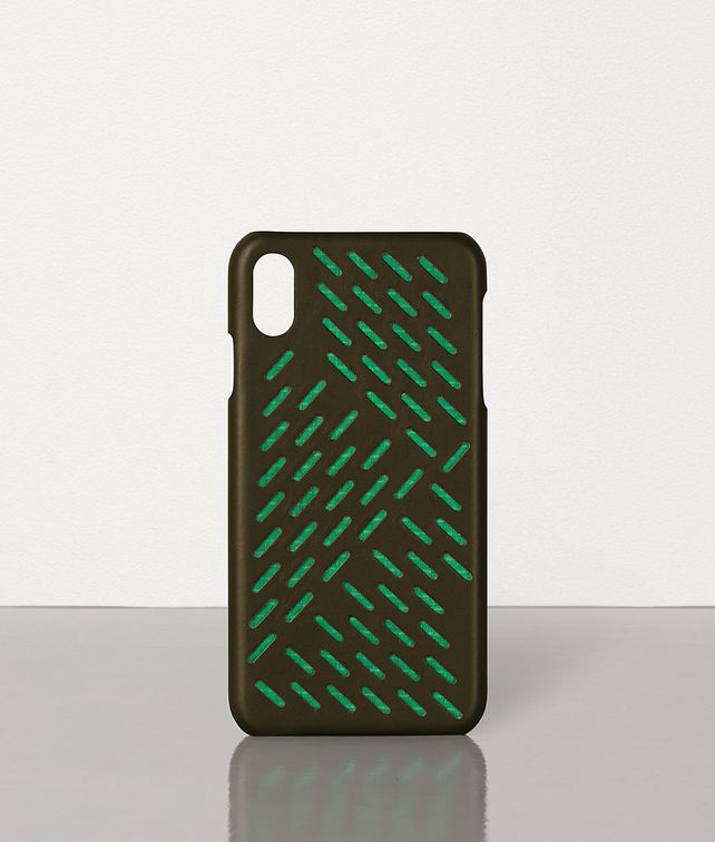 BOTTEGA VENETA IPHONE XS MAX CASE IN PERFORATED PAPER CALFSKIN Other Accessories Man fp