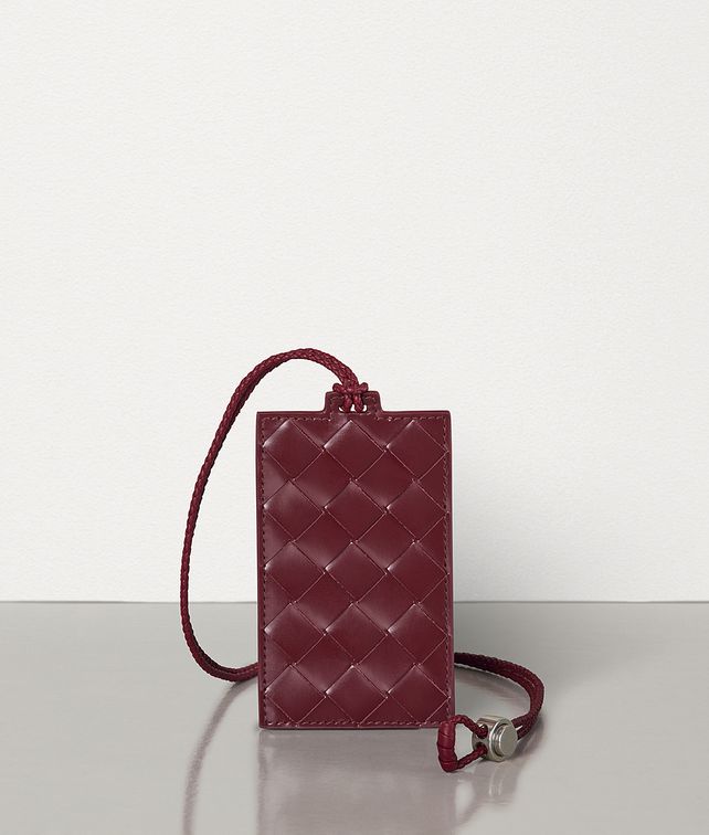 BOTTEGA VENETA TAG HOLDER IN INTRECCIATO SPAZZOLATO CALF Other Accessories Man fp
