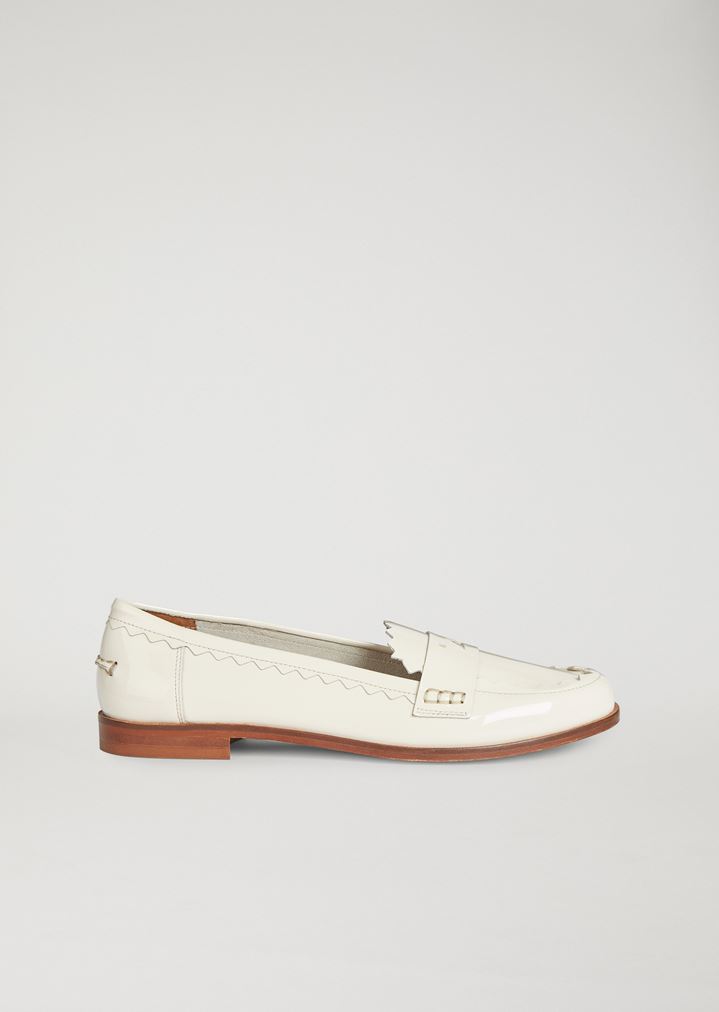 Mocasines de piel con efecto charol Mocasines de piel con efecto charol