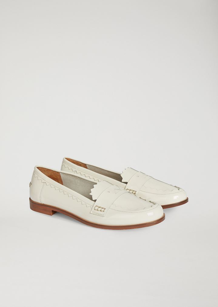 Mocasines de piel con efecto charol Mocasines de piel con efecto charol