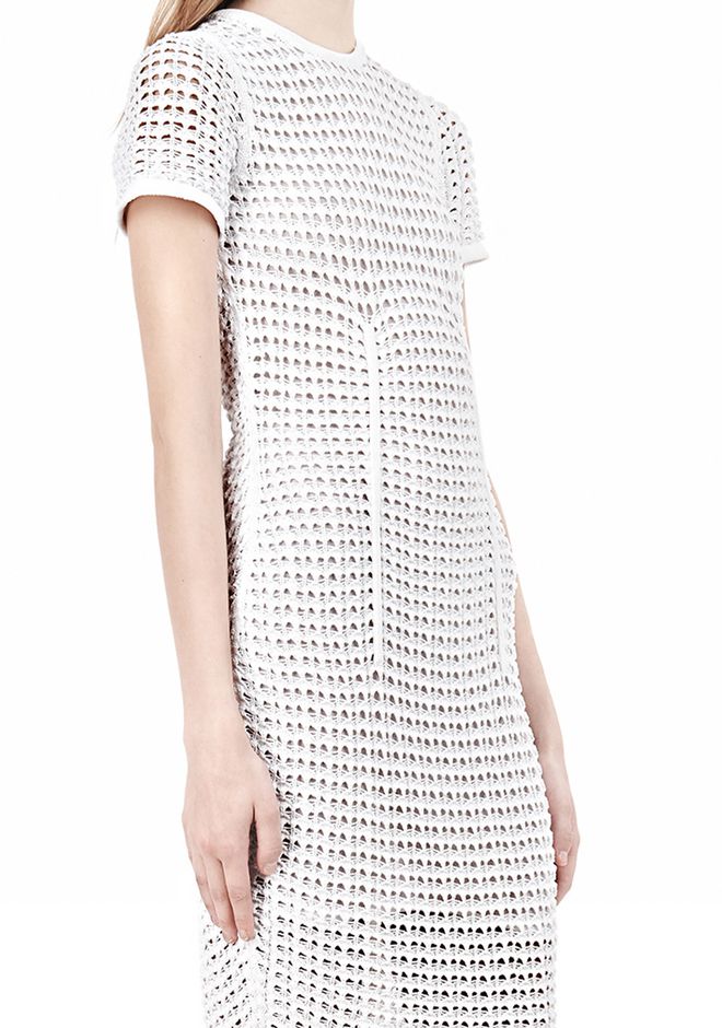 FITTED CROCHET TEE DRESS KNIT DRESS Alexander Wang Official Site