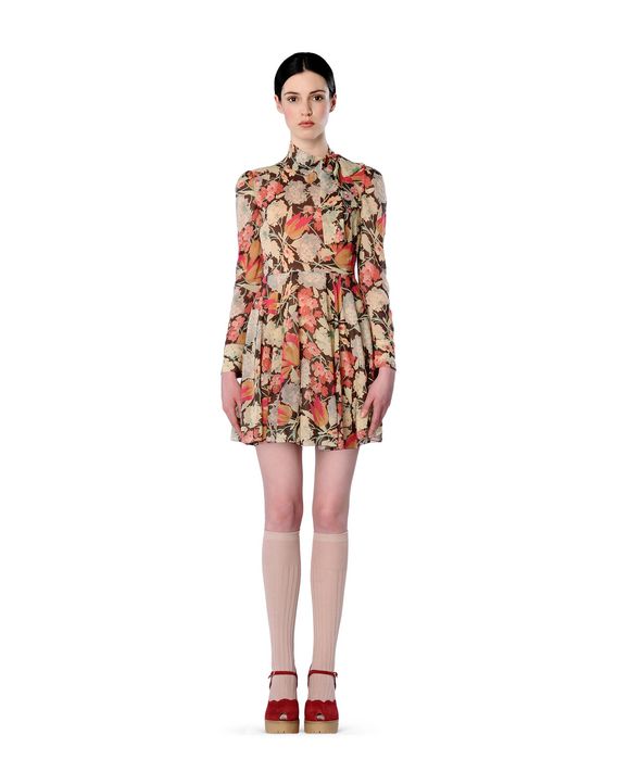 REDValentino Watercolour Floral Print Silk Dress - Dress for Women ...