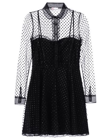 REDValentino Lurex polka dot tulle dress