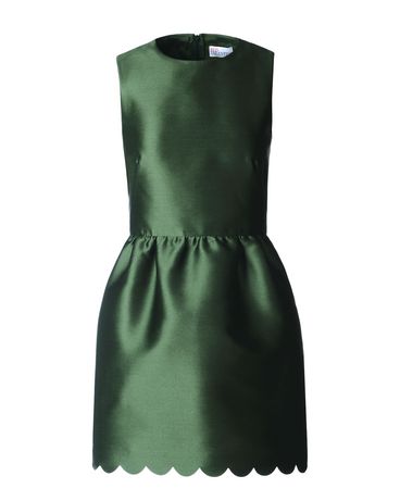 REDValentino Silk twill scalloped dress