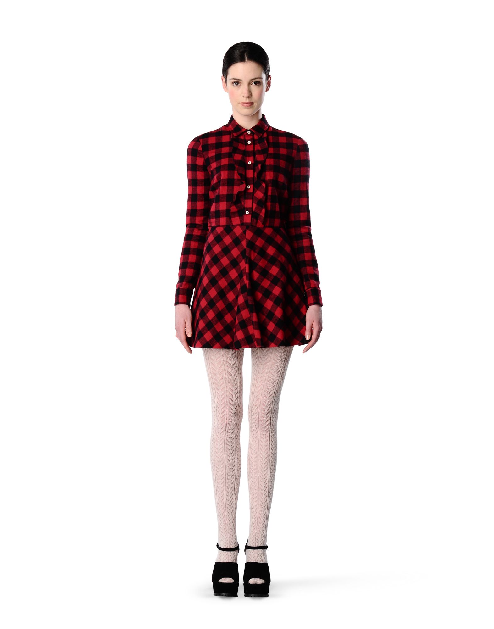 flannel mini dress