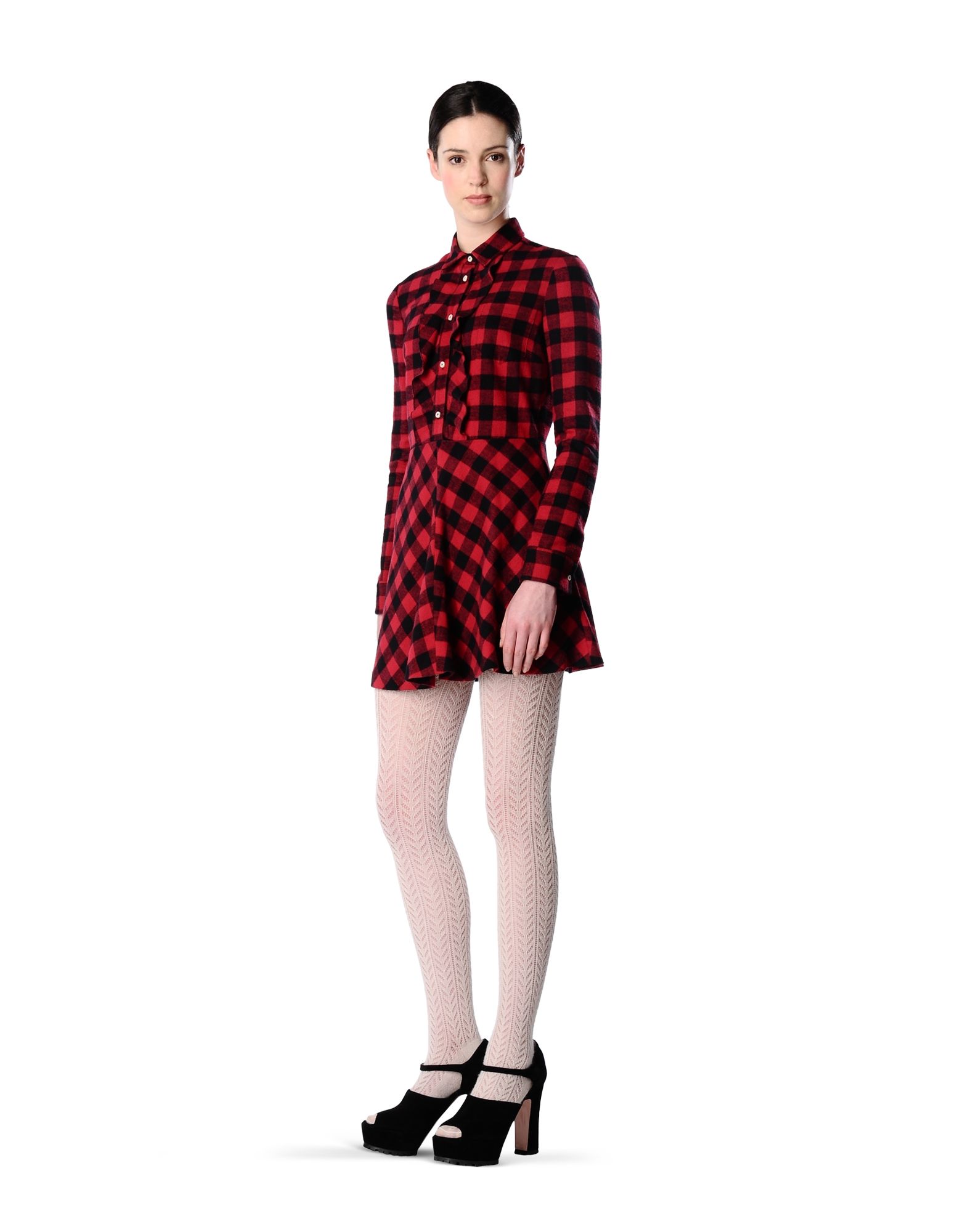flannel mini dress