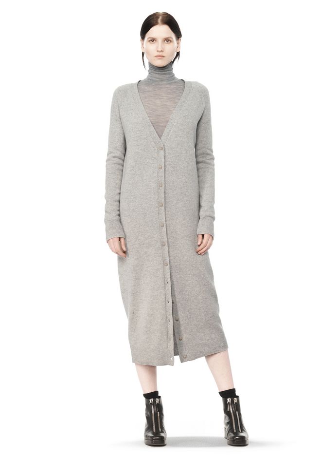 CASHWOOL MAXI CARDIGAN DRESS Long Dress Alexander Wang Official Site