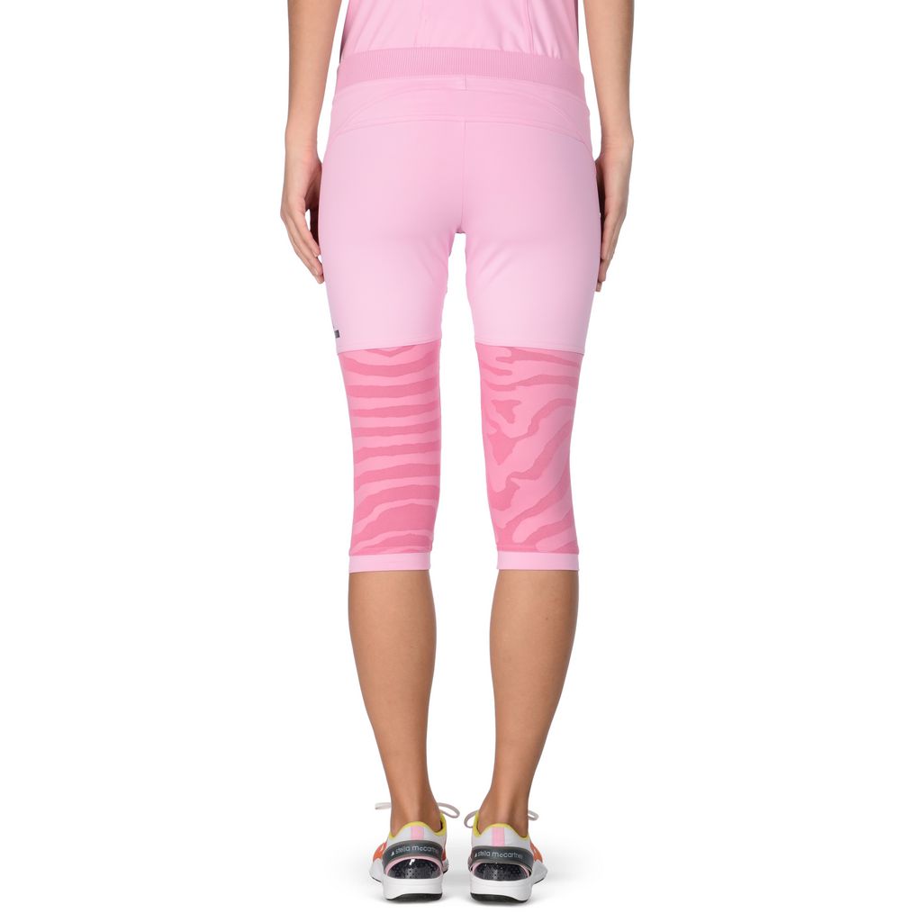 Pink Studio Zebra 3/4 Leggings - Adidas By Stella Mccartney