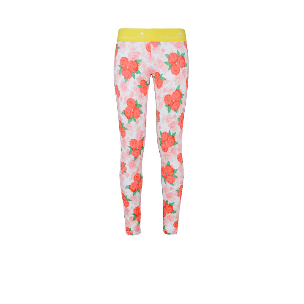 Rose Print Leggings Adidas By Stella Mccartney