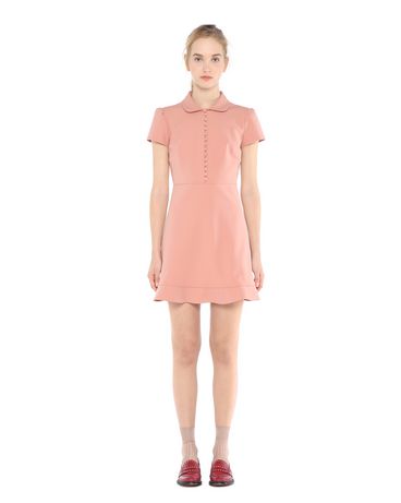 REDValentino VESTIDO EN CADY TECH CON DETALLES DE BOTONES