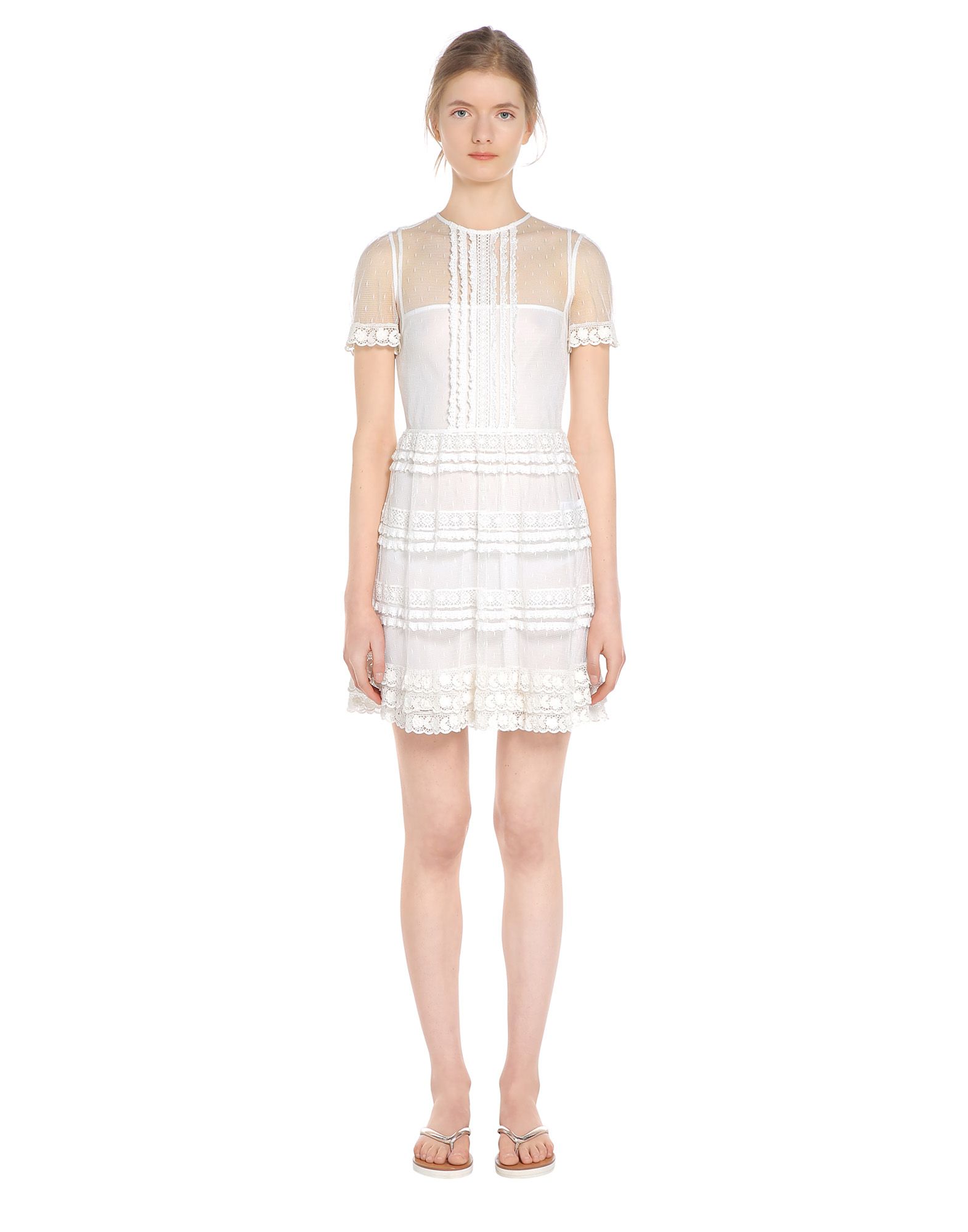 REDValentino Macramé Ribbon And Point D’esprit Tulle Dress - Dress for ...