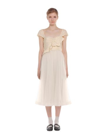 REDValentino Ruffle-detailed wrinkled taffeta dress