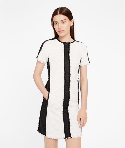 KARL LAGERFELD Fringed Bouclé Dress 12_f
