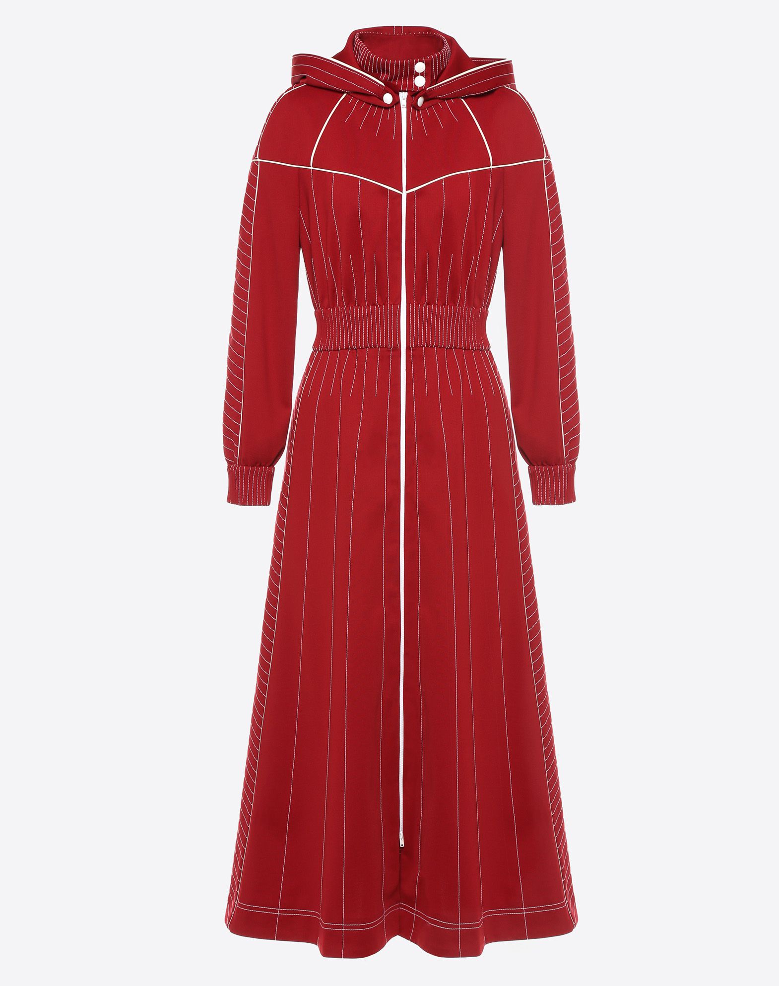 VALENTINO Synthetic jersey Detachable application Turtleneck Elasticized cuffs Zip Snap button closure Semi-lined Long sleeves 34805648al
