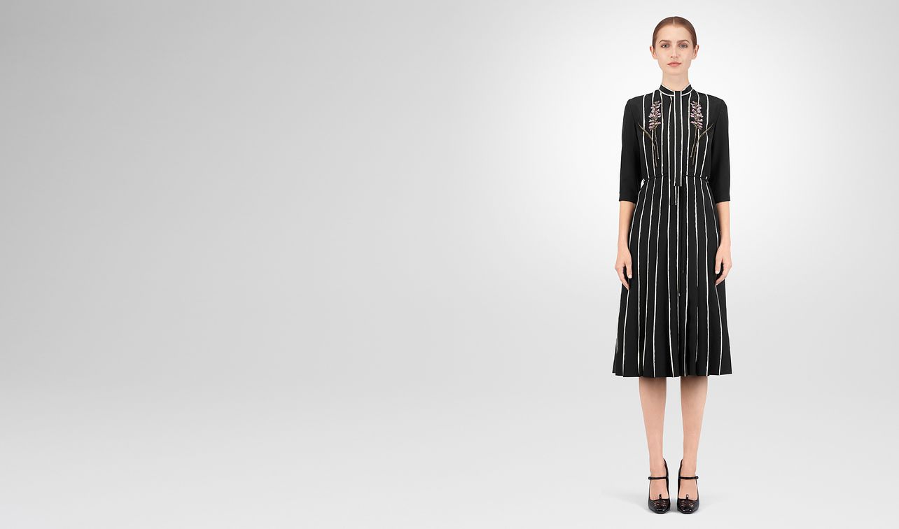 nero crêpe de chine dress landing