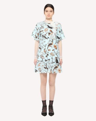REDValentino Flora-and-fauna print silk dress