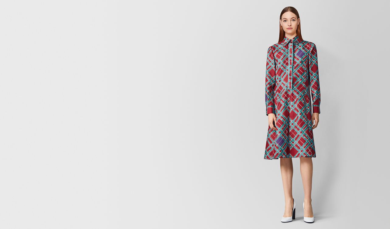multicolor silk dress landing