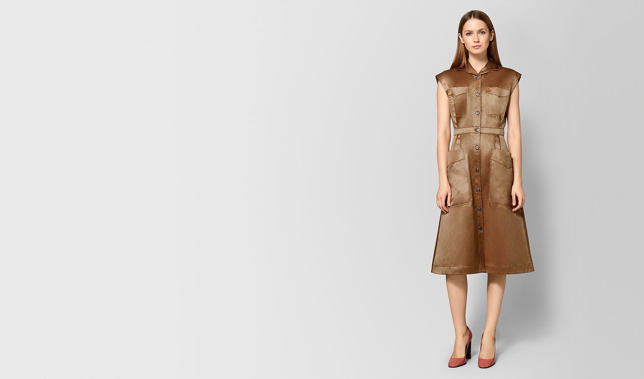 camel cotton dress landing
