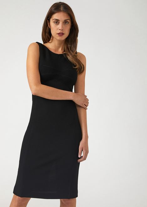 Women S Dresses Emporio Armani Ottoman Sheath Dress With Sching Detail