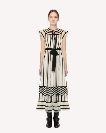 REDValentino Tubular embroidered tulle dress