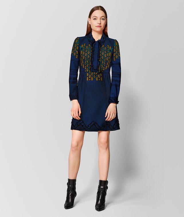 BOTTEGA VENETA ABITO IN LANA MULTICOLOR Abito Donna fp