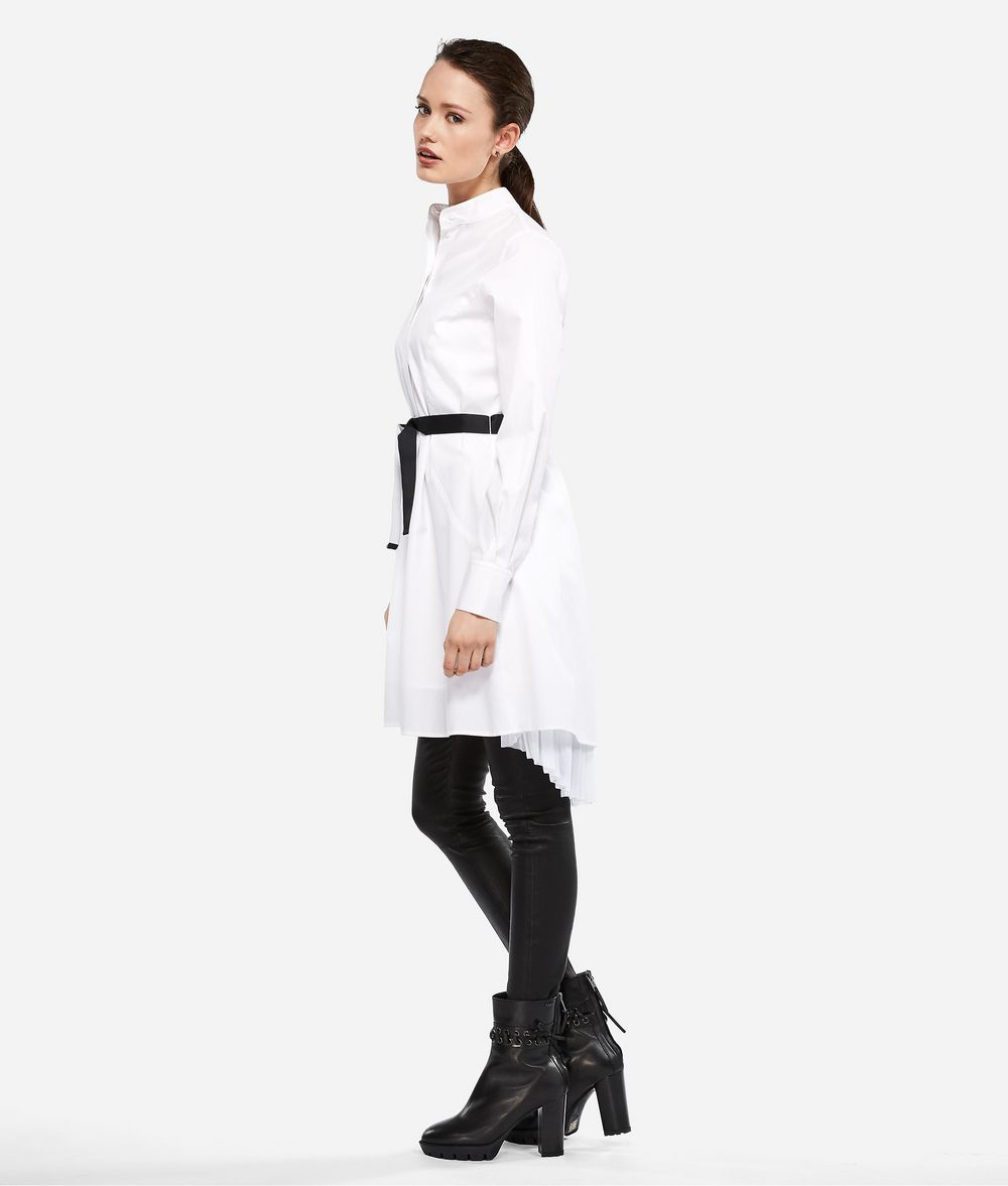 KARL LAGERFELD Hemdblusenkleid mit Plisseeeinsatz Kleid Damen d