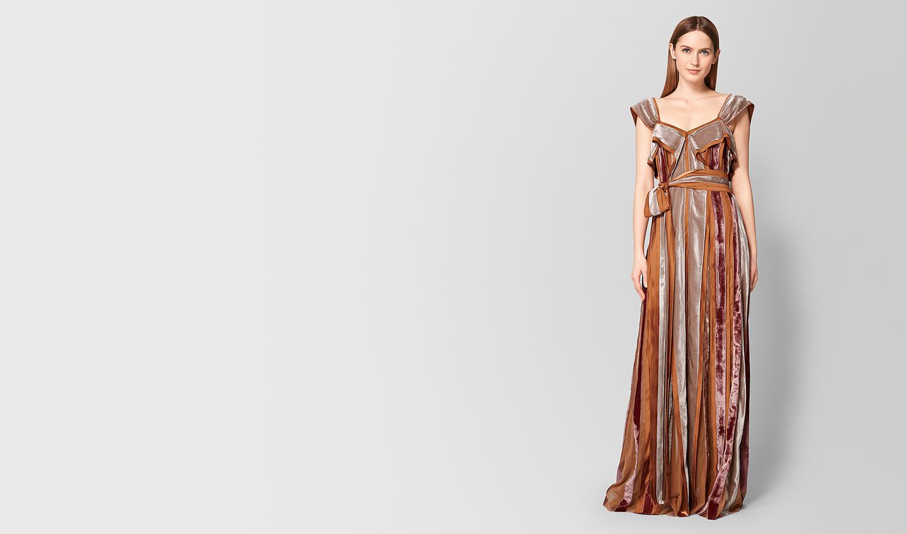 abito in cotone e tulle fawn/deco rose landing