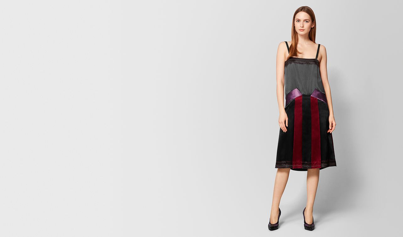multicolor satin dress landing