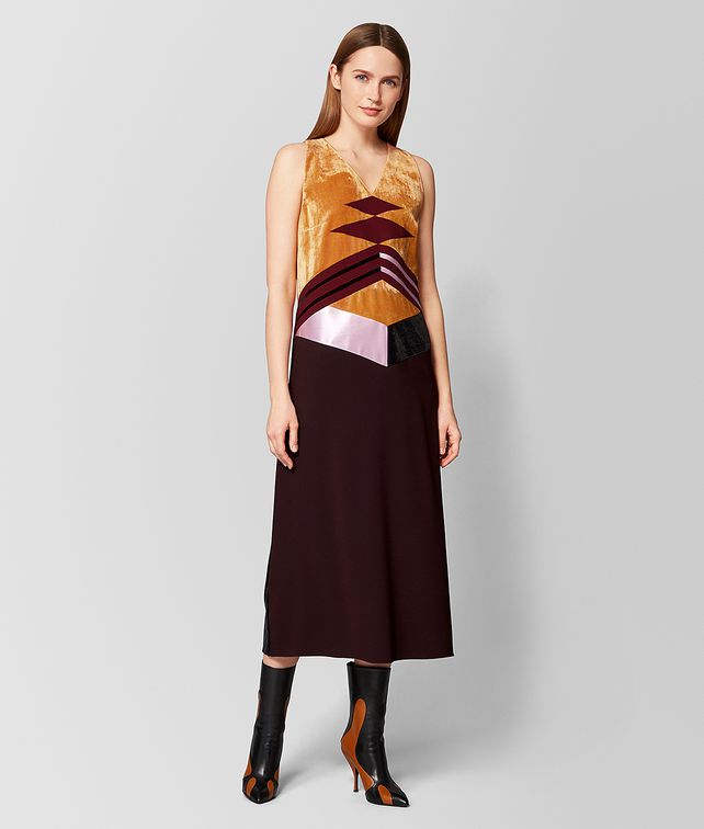 BOTTEGA VENETA MULTICOLOR VELVET/SATIN DRESS Dress Woman fp