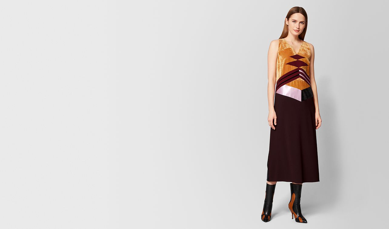 multicolor velvet/satin dress landing