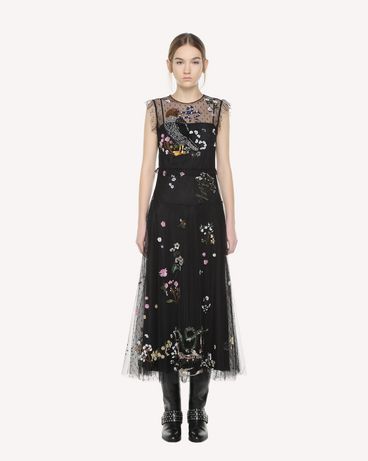 REDValentino チュール ドレス エンシャンテッド レプタイルズ&バード ハンドメイドエンブロイダリー