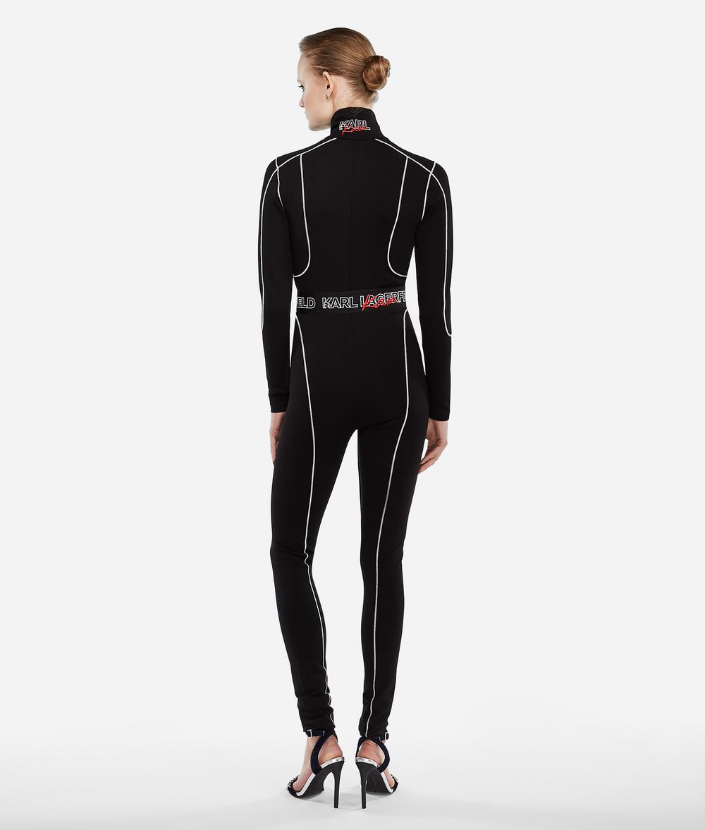 KARL LAGERFELD Karl X Kaia Jersey Catsuit Jumpsuit Woman d
