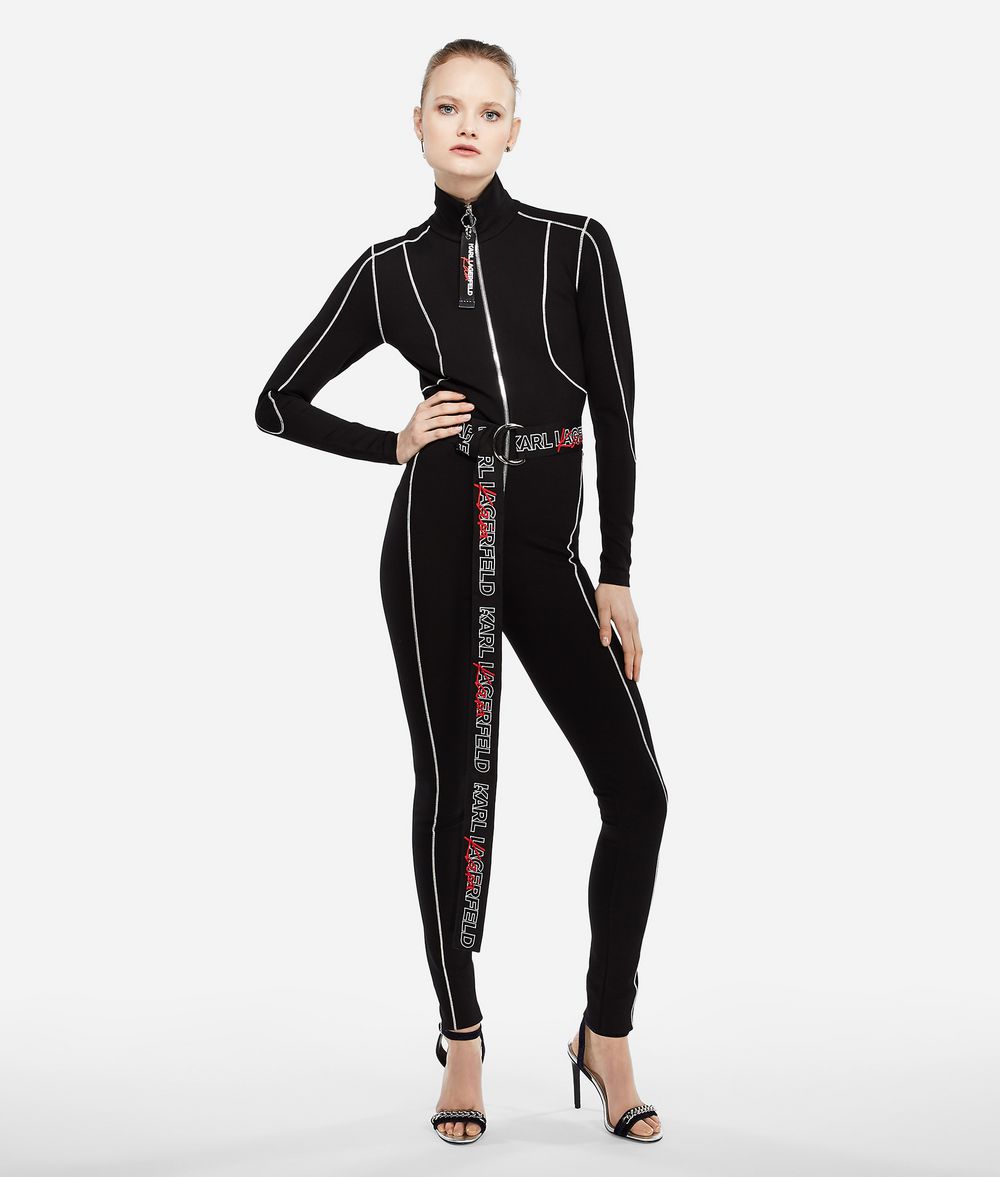 KARL LAGERFELD Karl X Kaia Jersey Catsuit Jumpsuit Woman f