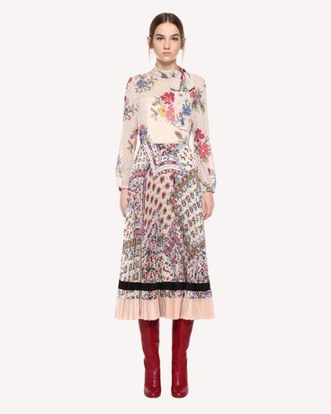REDValentino Crêpe de Chine dress in a mix of floral prints