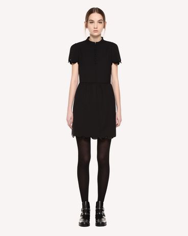 REDValentino Dress in Cady Tech with scallop detail