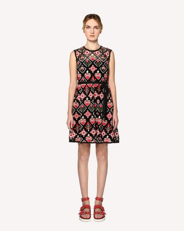 REDValentino Hearts and Flowers Macramé dress