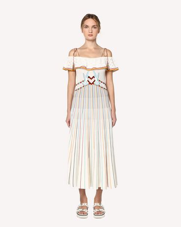 REDValentino Love Celebration embroidered cotton knit dress