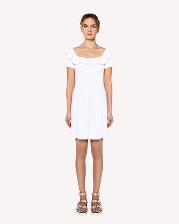 REDValentino Abito in maglia di cotone motivo fiori
