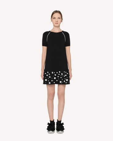 REDValentino Stars and Shadows jacquard stretch viscose knit dress